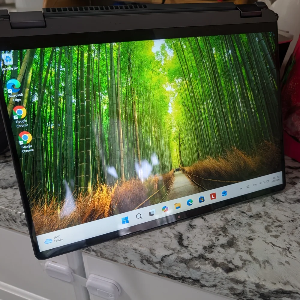 Lenovo Black Laptop with Blue Backlit Keyboard